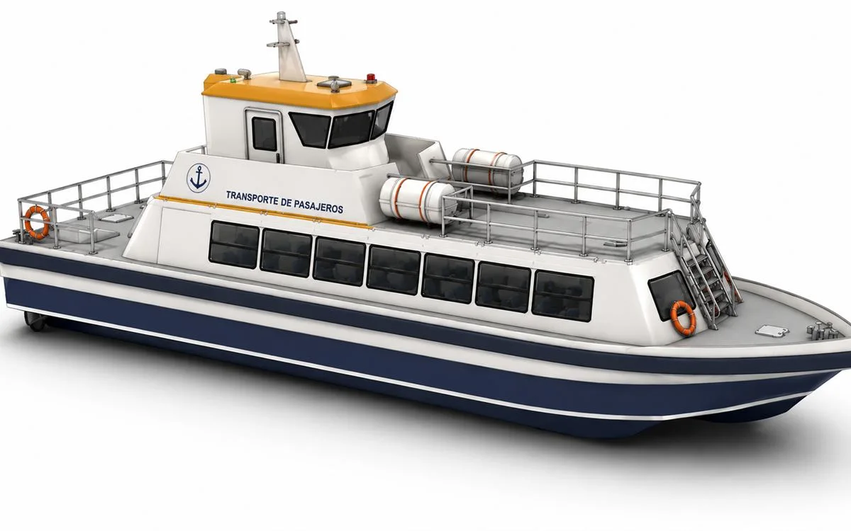 C-VII 15,4 · diseño de referencia · Azul y blanco con techo amarillo