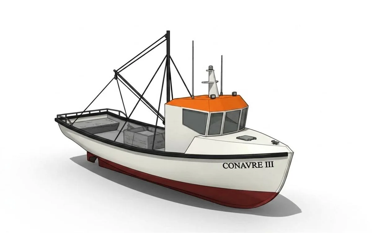 C-III · diseño de referencia · Blanco y rojo con techo naranja