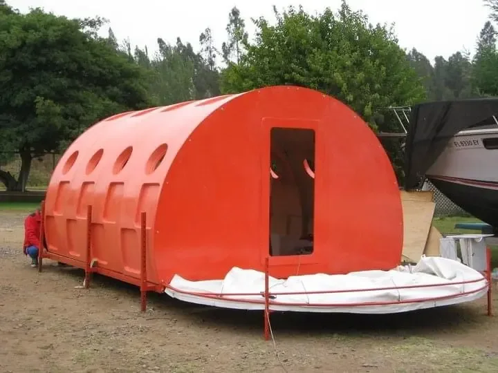 Refugios glaciares · fabricación PRFV · Módulo exterior